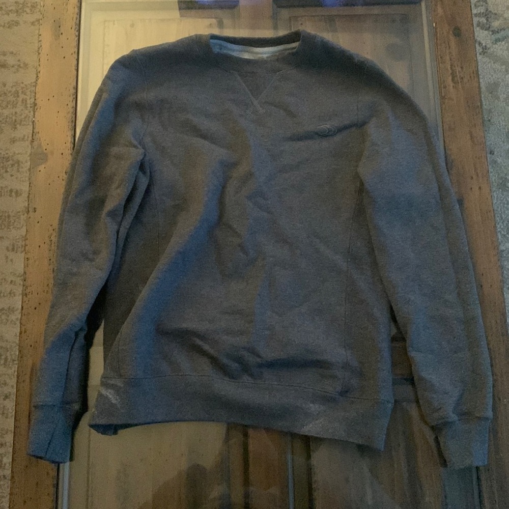 Slim fitting plain grey sweatshirt